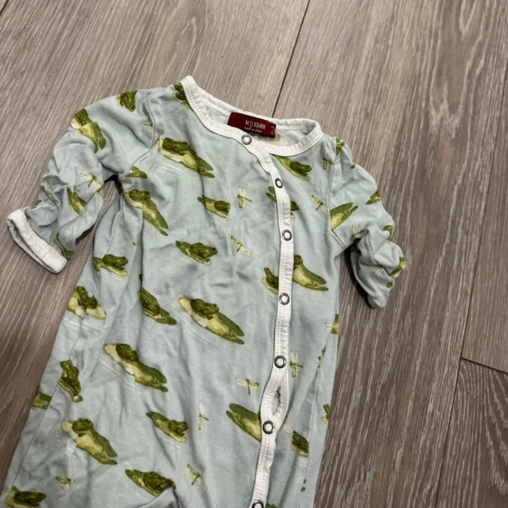 MILKBARN Leapfrog Bamboo Snap Footed Romper 0-3 months